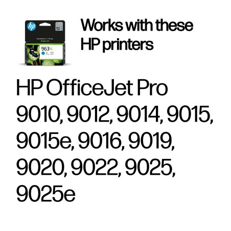 HP 963XL Cyan 1600 sider Blæk 3JA27AE 301